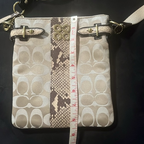 Coach Crossbody Purse with Python details - Picture 10 of 16